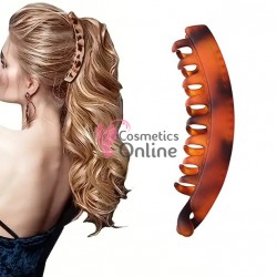 Accesoriu tip banana pentru prins parul din plastic PZS007SS - Maro Mare